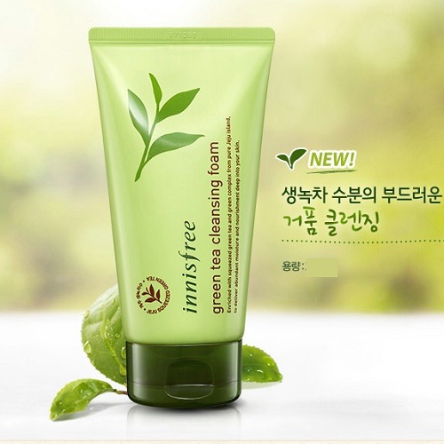 [ Innisfree] Grean Tea Cleaning Foam Sữa rửa mặt trà xanh 150ml